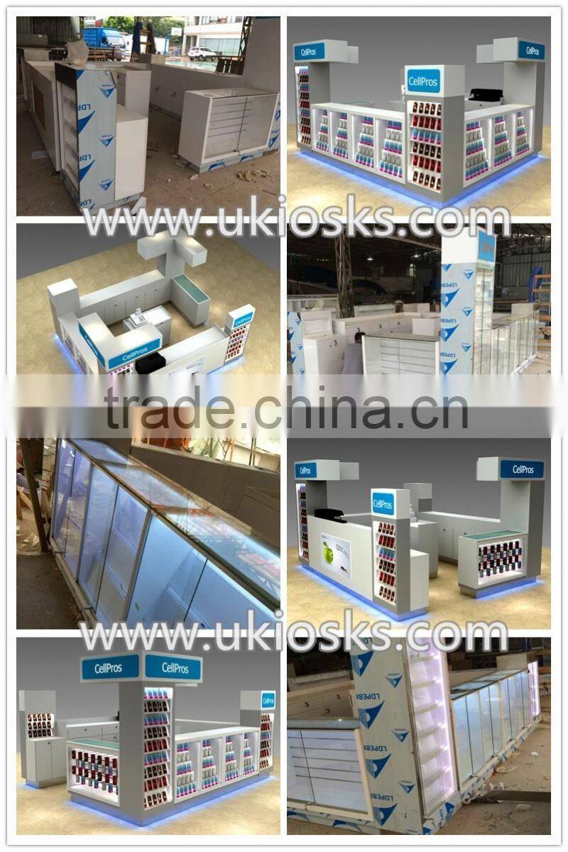 Hot sale phone cases kiosk, iphone cases display kiosk, phone cases kiosk design