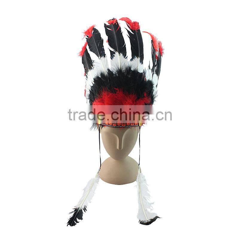 2015Fashion Luxurious Natural Chicken Feather Headdress for Adult -i
