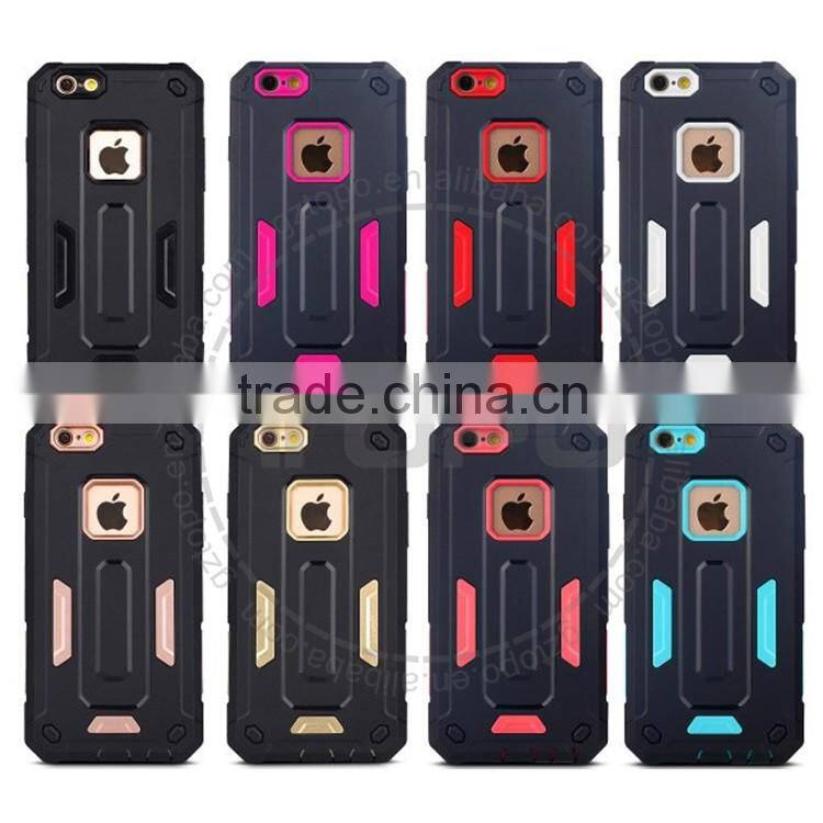 Newest 2 in 1 pc tpu phone cover Shockproof Phone Case Cover plastic Armor phone case for iphone 6 6s plus