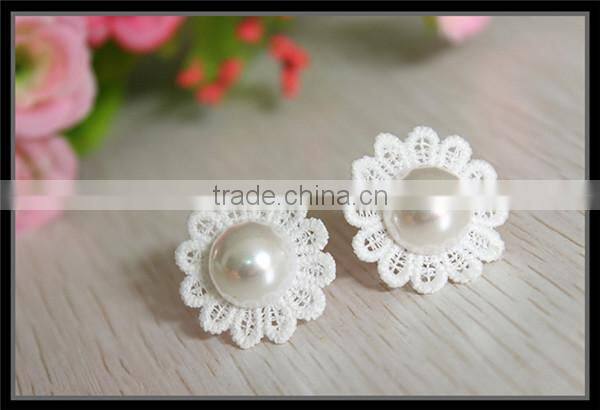 MYLOVE Simple pearl short necklace flower stud earring wholesale MLT016