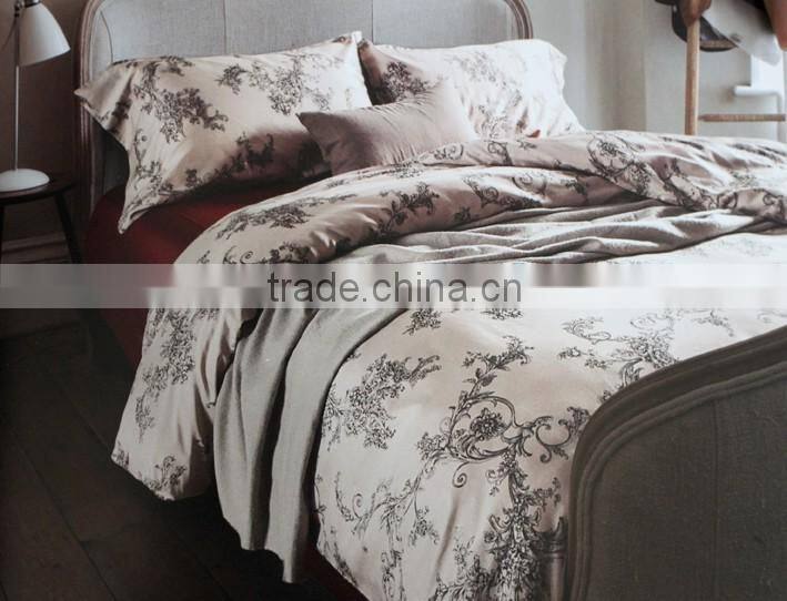 High quality 100% cotton percale printed bed sheet/duvet/bed cover/bedding set
