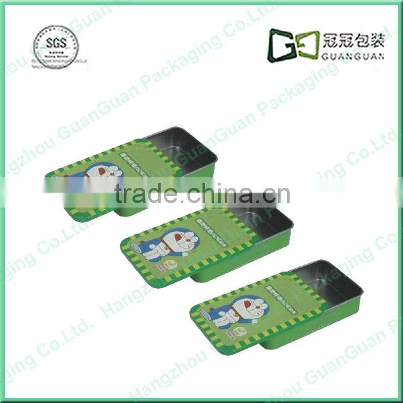 Rectangular tin box/ Sliding Lid of tin box/ Customized rectangular tin box