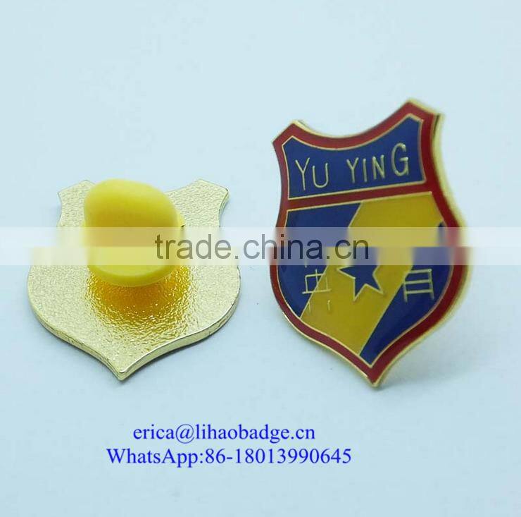 Custom Cheap Soft enamel Metal Security Badges Lapel Pin No Minimum