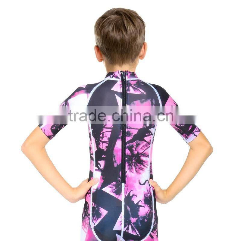 2016 fashion lycra swimming suit /kids rash guard /uv protection rash guard C1607