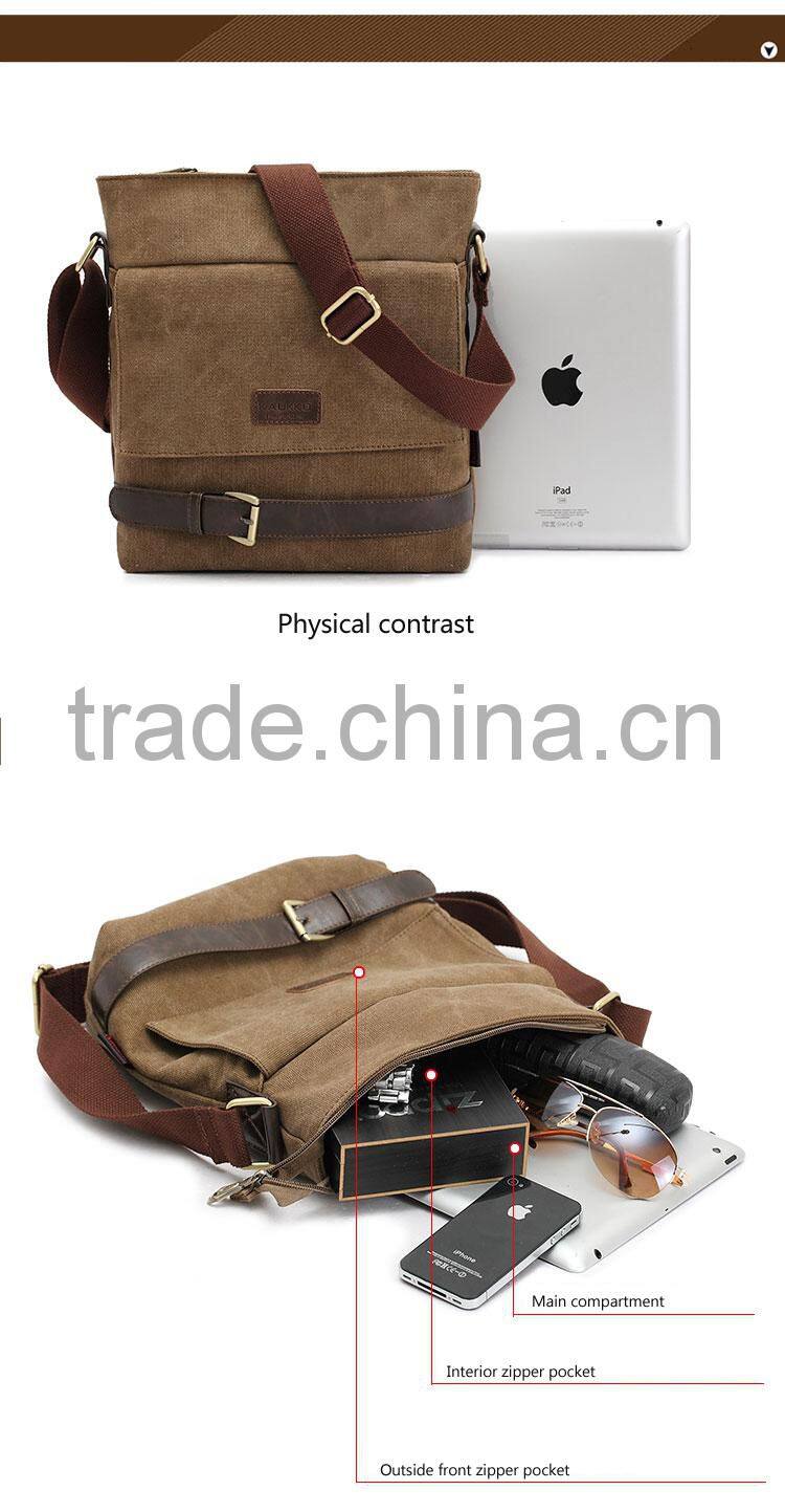 Concise Messenger Bag Men Casual Cross Body Bag Canvas Messenger Bag Men Shoulder Bag Men Canvas Sling Bags