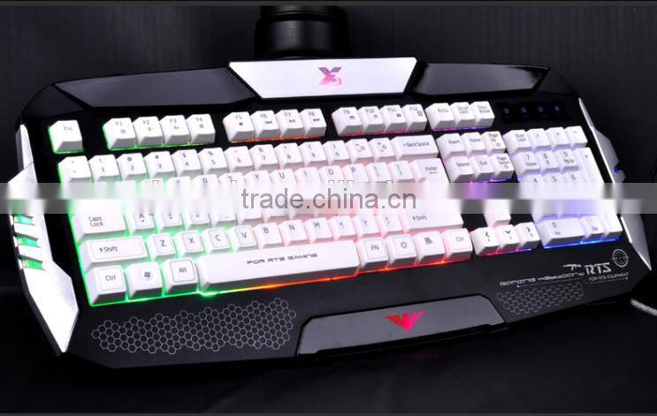 cool 3 colors led light gaming computer keyboard in shenzhen