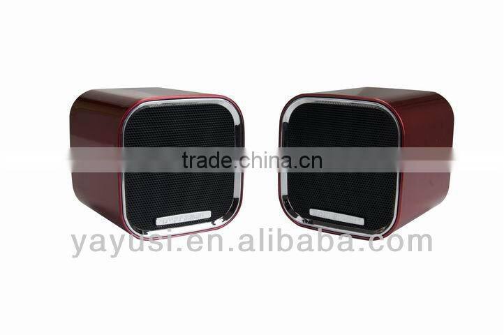 2.0-ch portable mini passive audio speaker with ce, rohs and fcc