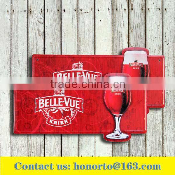 Special Shape Tin Metal Sign in high quality low price