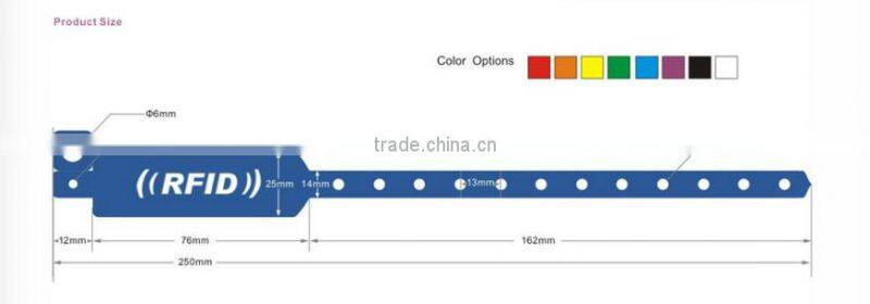 PVC UHF disposible rfid wristband, bracelet tag