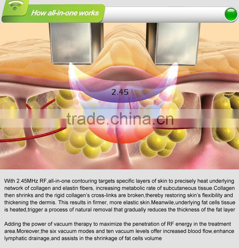 2014 Good feedback vacuum machine,6 vacuum modes and 10 vacuum levels offer increased blood flow