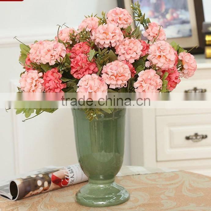 7 branches artificial indoor decoration silk plastic mum flower for sale