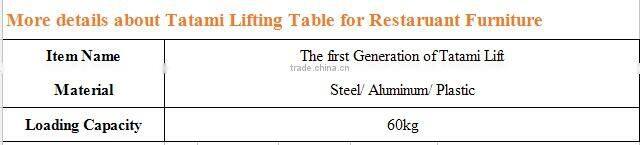 column Tatami Lifting or Tatami Lifting Table for Restaurant Furniture