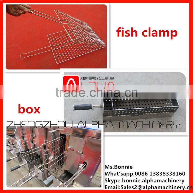 Smokeless Stainless Steel Fish Barbecue machine with factory price/fish roasting grill machine