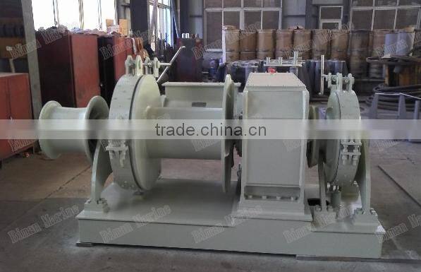 electric and hydraulic marine double drum double wildcat anchor winch