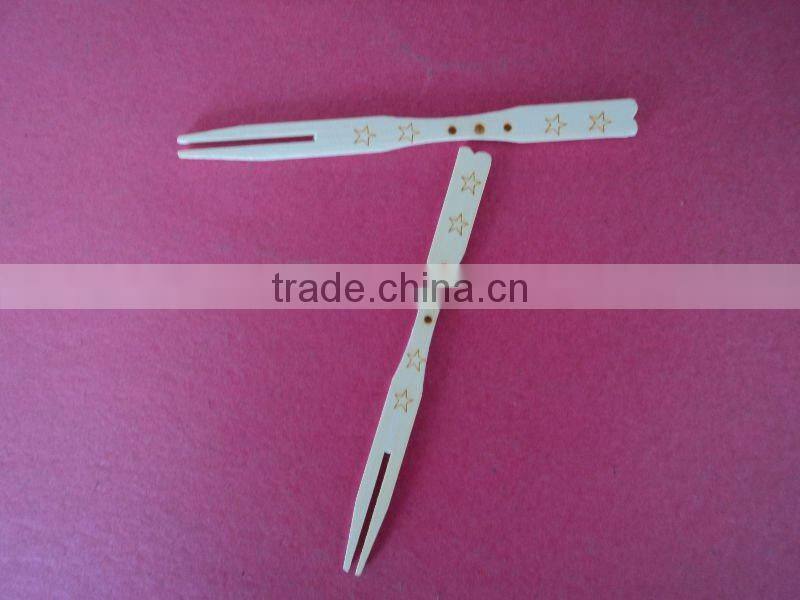 disposable bamboo fork for fruit or salad or BBQ
