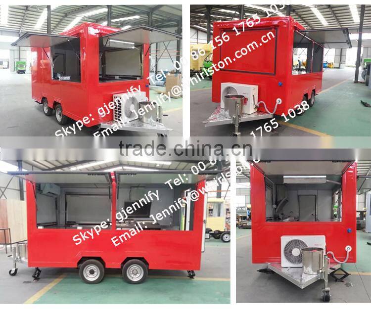 Made In China Mobile Ice Cream Cart Hot Sale Customized Logo Street Fast Food Trailer