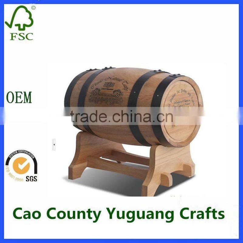 Chinese Supplier Wooden Wine Barrel, Stable Wood Craft For Sale
