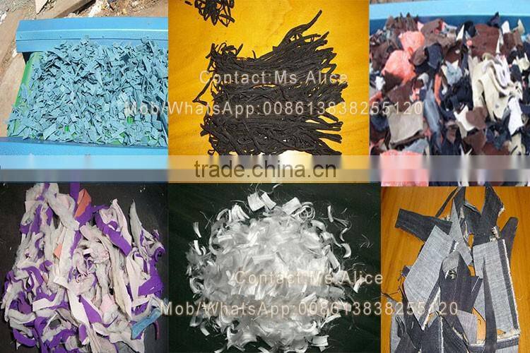 automatic waste rags cloth fiber chopping machine