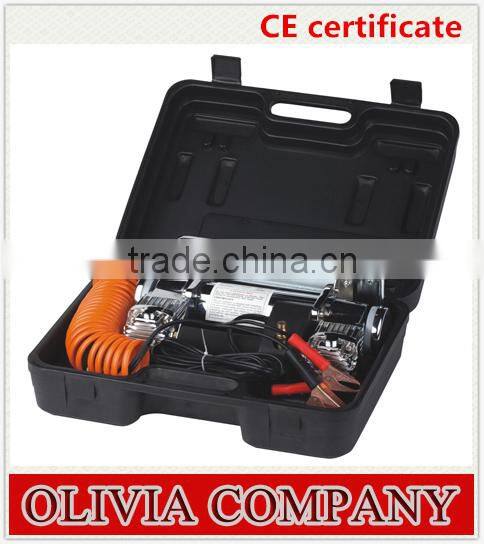 12V double 2*40mm cylinder car portable mini air compressor
