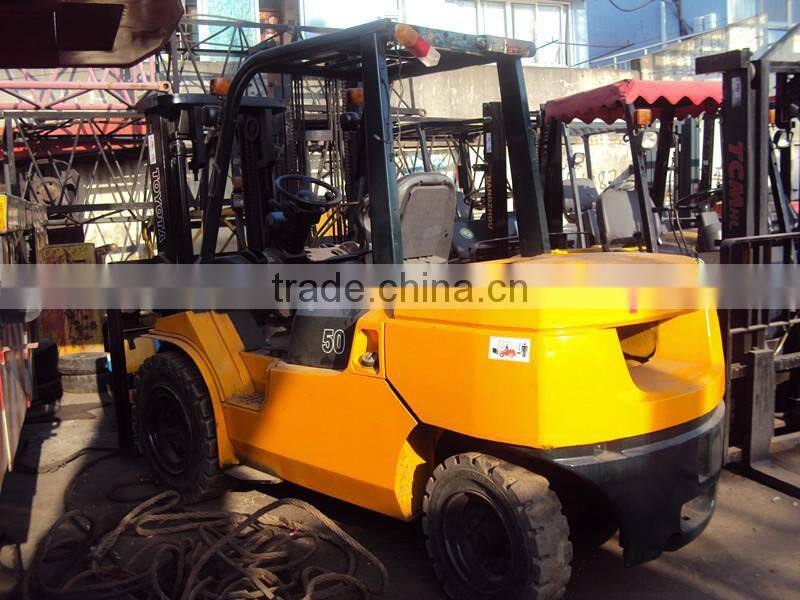 secondhand toyota forklift 5ton in excellent working condition/toyota forklift fd50 for hot sale