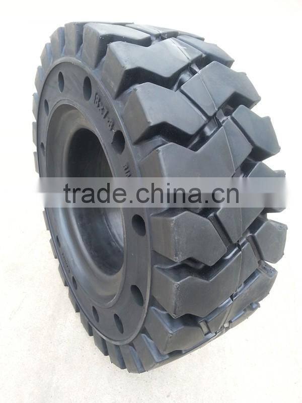 5.00-8 18*7-8 6.00-9 6.50-10 7.00-12 28*9-15 Hyundai Forklift Solid Tyres With Holes