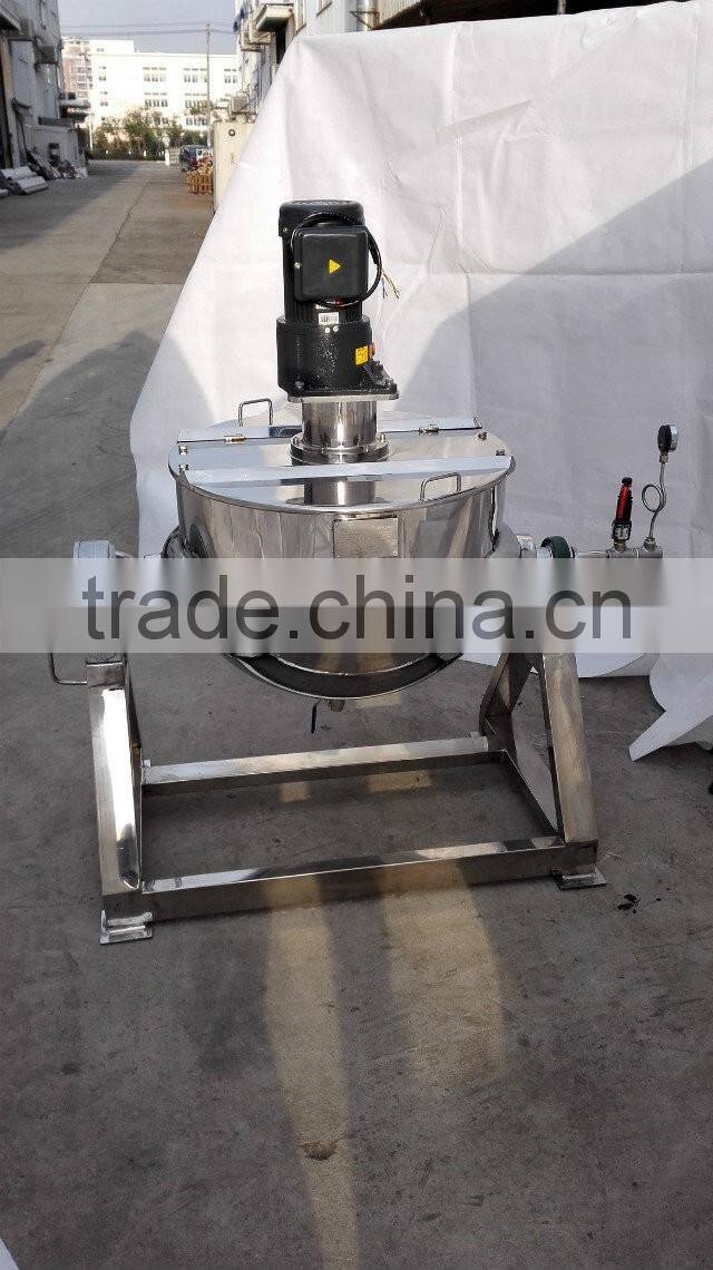 SUS Jacket Big Outdoor Industrial Steam Cooking Pots with mixer