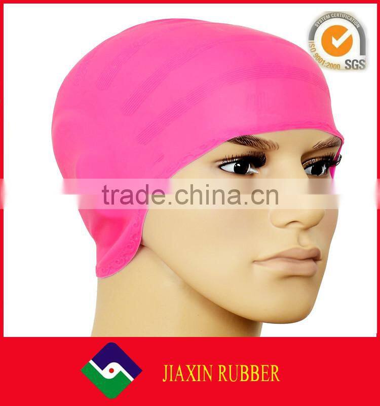 Silicone Long Hair Swim Cap, White, One Size : Swim Cap Women : Sports & Outdoors