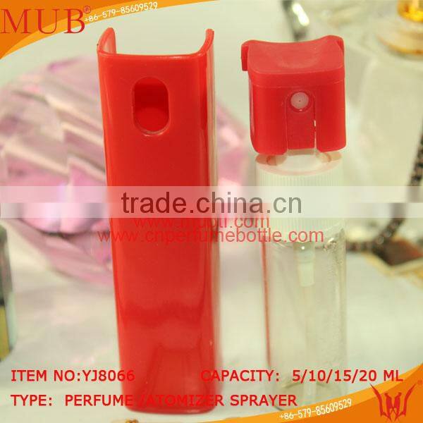 5ml/10ml/15ml/20ml Customized Unique Design Mini Travel Refillable Plastic Glass Perfume Bottle