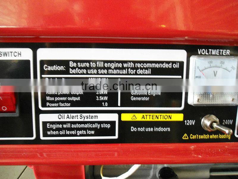 1000W single cylinder 4 stroke aircooled OHV generator