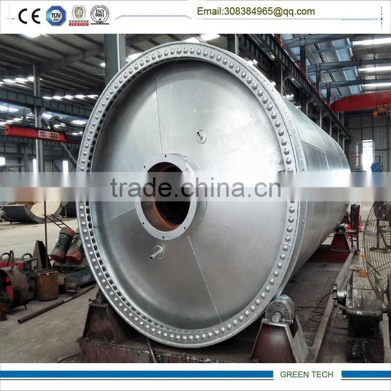 high feedback 15tons continous feeding vacumm waste plastic pyrolysis equipment