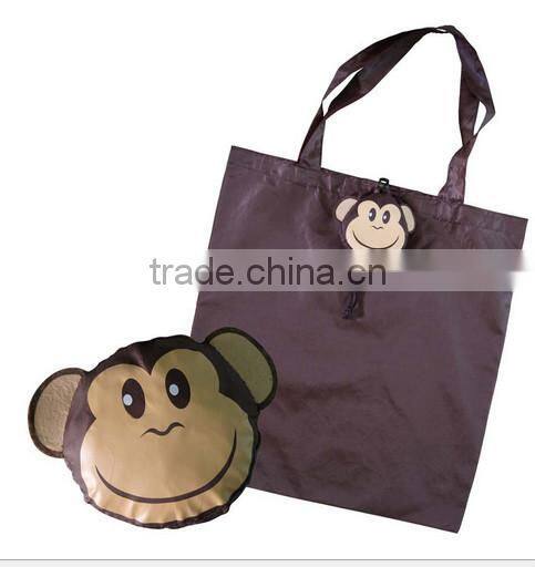 Alibaba china new products Cute animal 190T polyester foldable bag