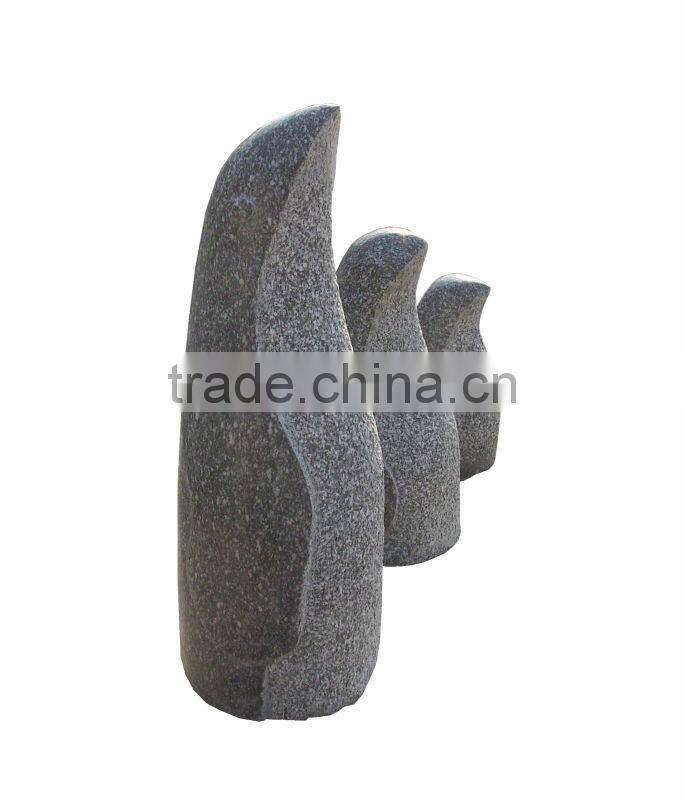 Black Granite Stone Penguin Sculpture