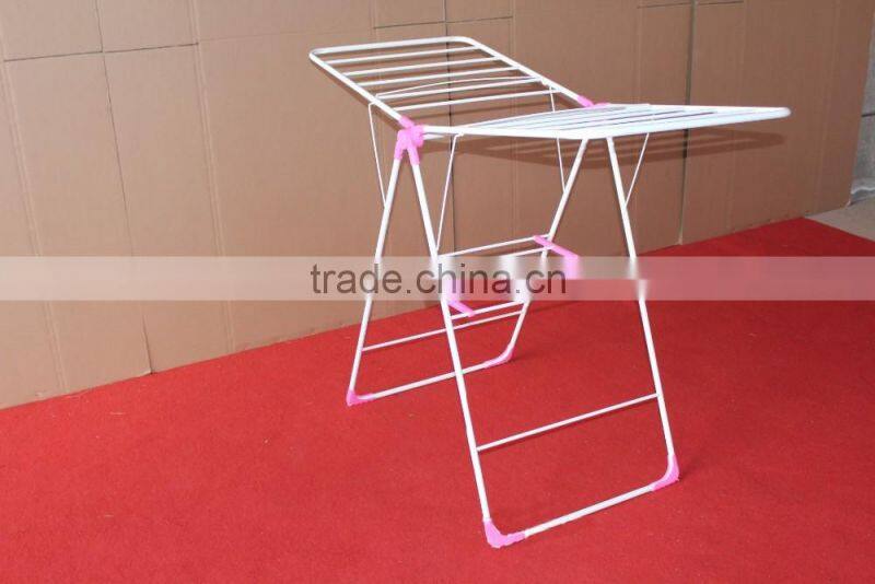 Heavy duty folding Dryer Hanger with Wing style indoor drying rack in White