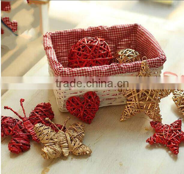 wicker hanging decoration xmas christmas hanging decoration/xmas door ornament
