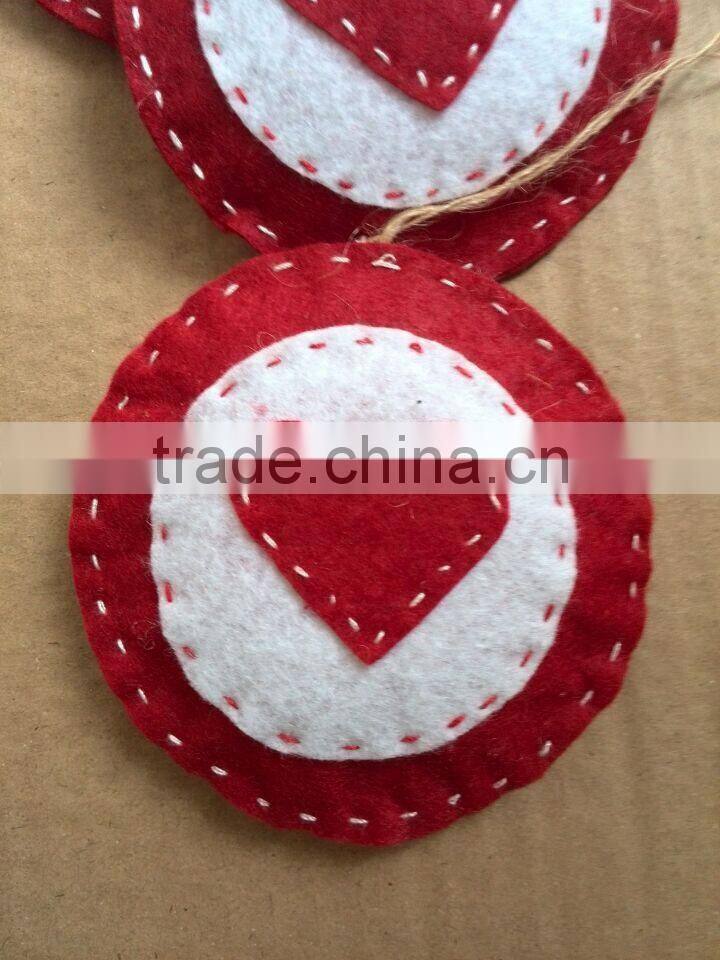 Felt handmade christmas decoration/christmas ornaments, round