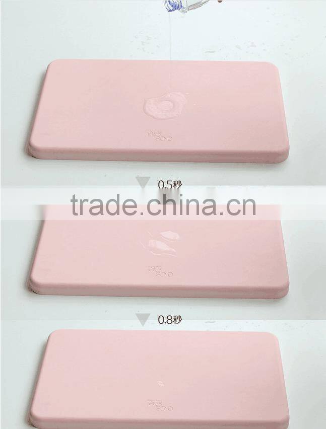 2016 Hot Sale eco-friendly bathroom skid mat Natural diatomite quick water absorption skid pad