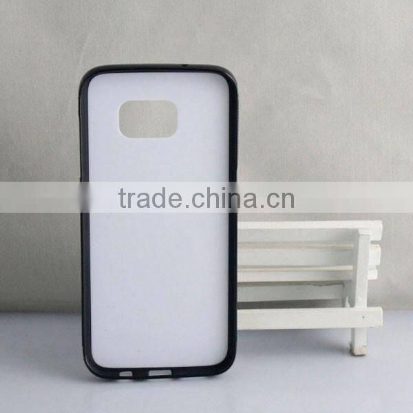 Matte TPU+PC bottom creative blank phone case for samsung s7 edge