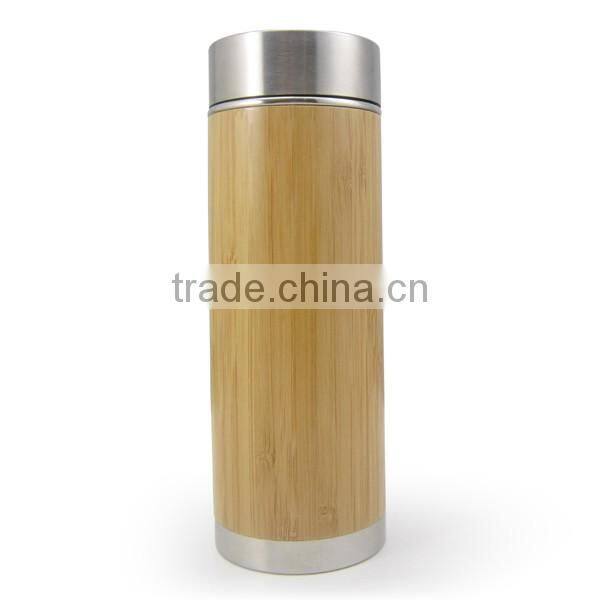 Eco-friendly inner ceramics bamboo bottle natural bamboo travel coffee cup bamboo mugs