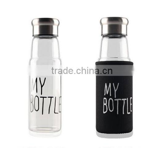 Promotional fancy water glass bottle 10 gallon double wall glass water bottle