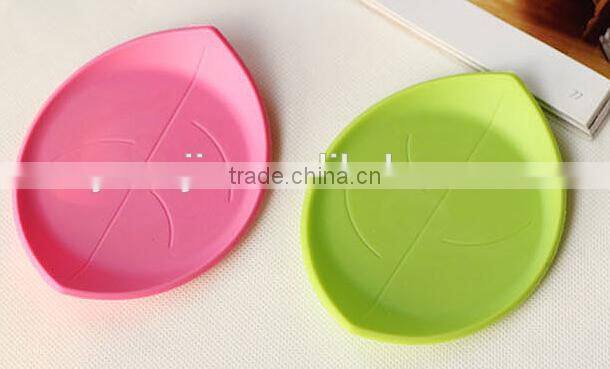Supply creative fashion silicone insulation pad / leaf shape cup mat