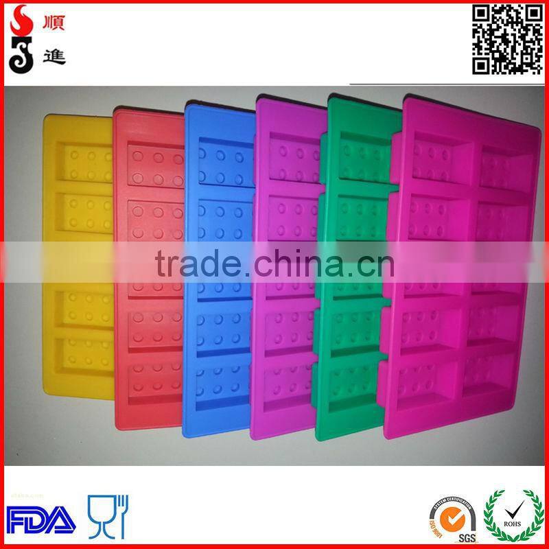 Brick Ice Cube Tray Silicone Mould Build Fun Ice Bricks Party Chocolate