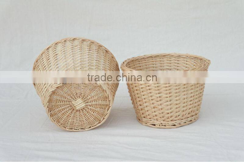 natural material wicker wowen rubbish bins (factory provide)