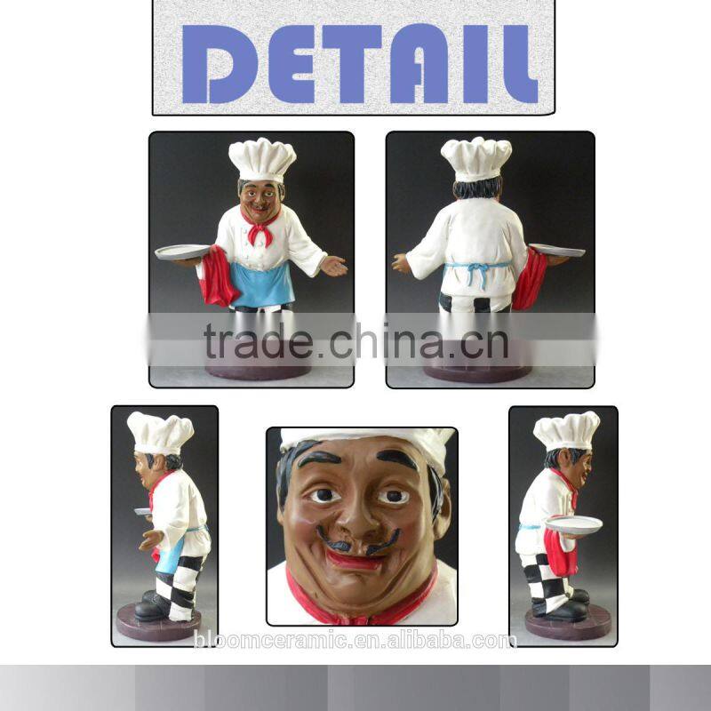 Large polyresin chef figurines,wholesale chef home decor