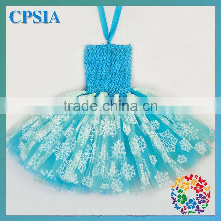 New Arrival Wholesale Lovely Tulle Summer Girls Snowflake Tutu Dress Snowflake Princess Costume