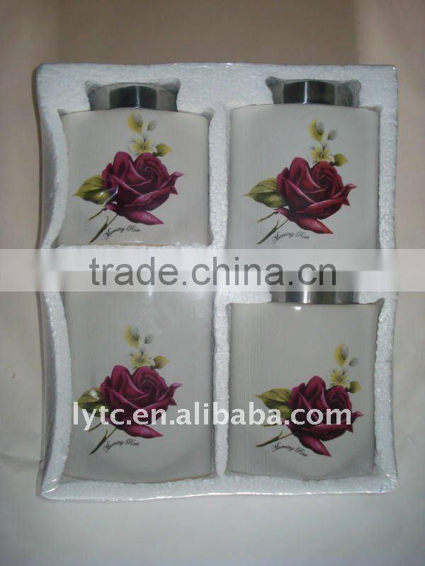 4 pcs ceramic canister