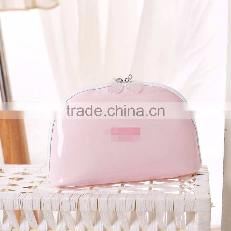 Lovely princess pink carry makeup bags PU cosmetic bag toiletry bag