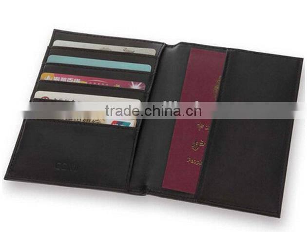 black pu leather passport holder on sale