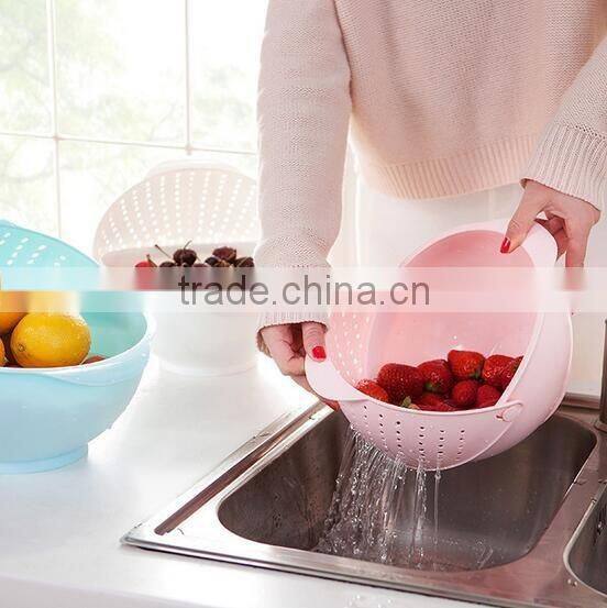 wholesale basket strainer plastic collapsible fruit vegetable colander