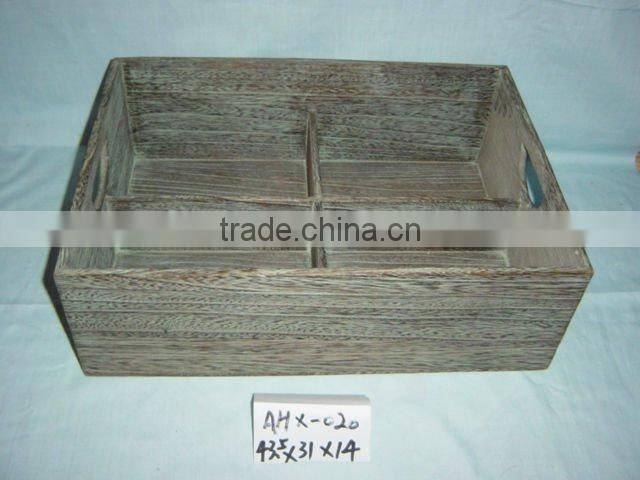 high quality pine wooden box,wooden tray with different tabula