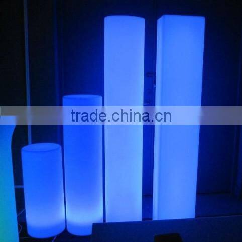 OEM available modern fashion RGB full light round plastic LED pillar/column for party/ garden/wedding decoration